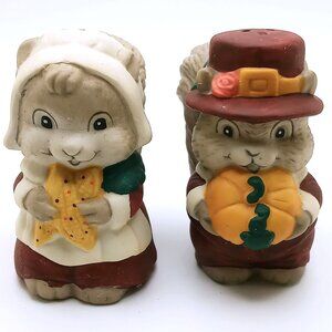 Salt Pepper Shakers Mr. & Mrs. Squirrel Ceramic Collectable Shakers Vintage